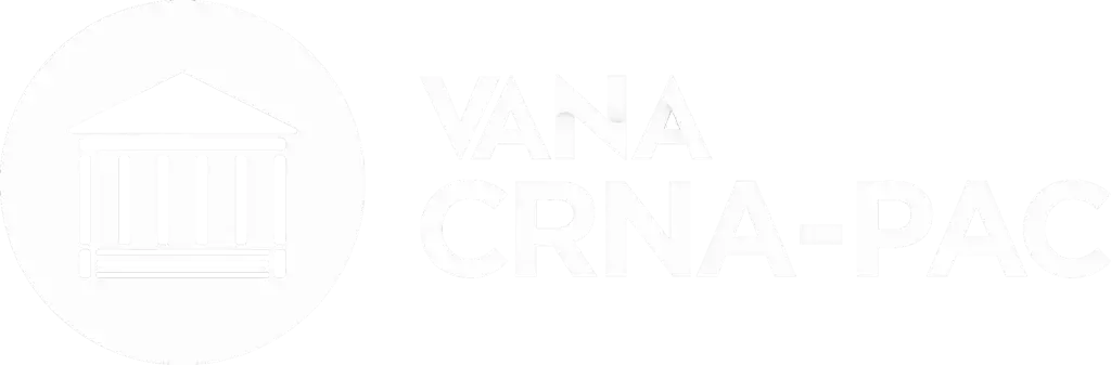 VANA CRNA-PAC logo featuring a circular building icon beside the organization name in bold uppercase letters.